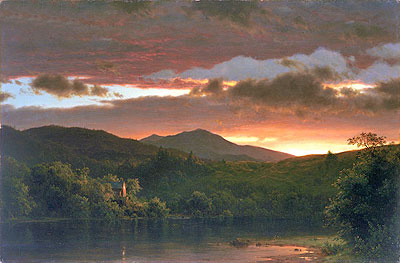 Twilight (Catskill Mountain), 1858 | Frederic Edwin Church | Giclée Leinwand Kunstdruck