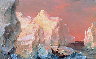 Frederic Edwin Church | Icebergs and Wreck in Sunset, c.1860 | Giclée Canvas Print