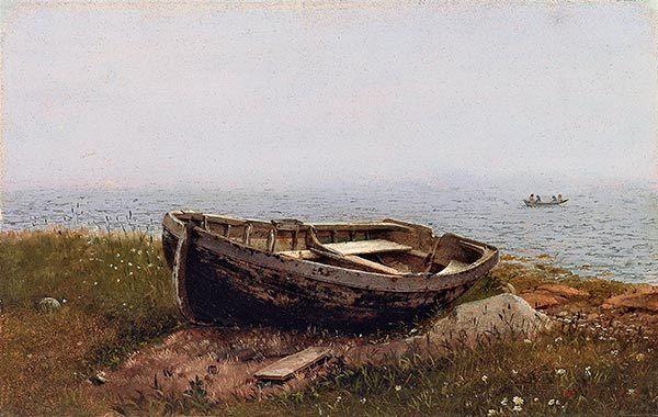 Verlassenes Boot, 1850 | Frederic Edwin Church | Giclée Leinwand Kunstdruck