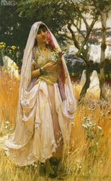 Frederick Arthur Bridgman | Moorish Girl, Algiers Countryside, 1880 | Giclée Canvas Print