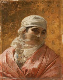 Ein Tscherkessen, 1881 von Frederick Arthur Bridgman | Giclée-Kunstdruck