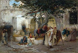 Frederick Arthur Bridgman | Courtyard in Algeria, 1883 | Giclée Canvas Print