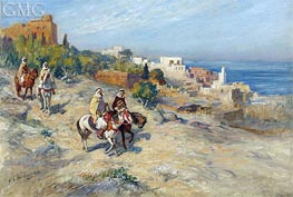 Frederick Arthur Bridgman | Horsemen in Algiers | Giclée Canvas Print