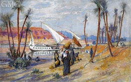 Frederick Arthur Bridgman | Water Carriers by the Nile | Giclée Canvas Print
