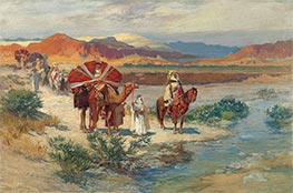 Eine Karawane in der Wüste, n.d. von Frederick Arthur Bridgman | Kunstdruck