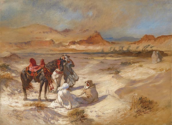 Schirokko über der Wüste, 1925 | Frederick Arthur Bridgman | Giclée Leinwand Kunstdruck