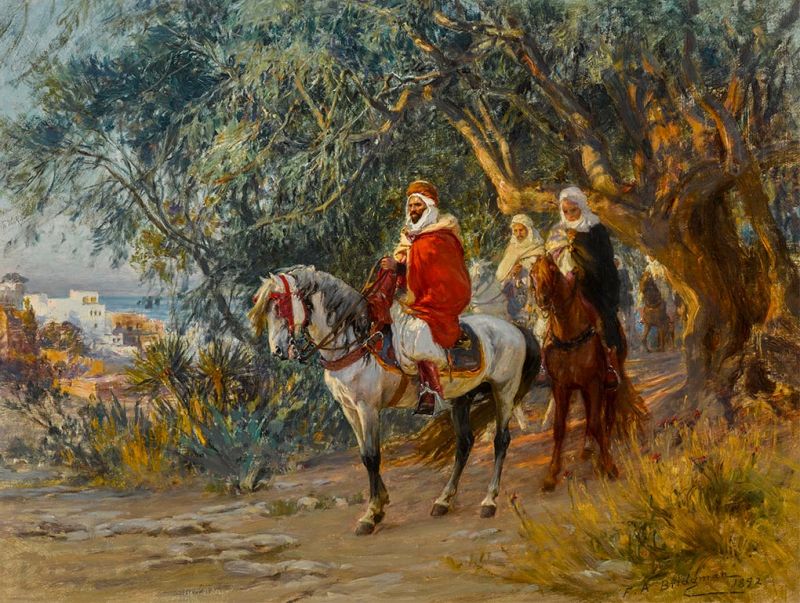 A Chieftain and His Entourage, 1892 | Frederick Arthur Bridgman | Giclée Canvas Print
