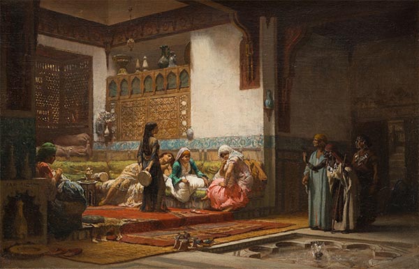 Maurisches Interieur, c.1875/79 | Frederick Arthur Bridgman | Giclée Leinwand Kunstdruck
