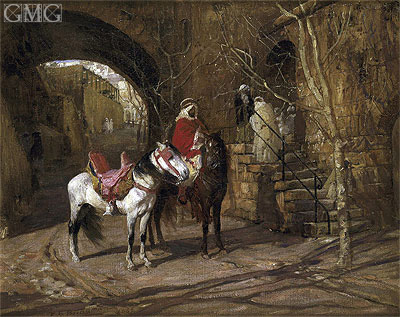 Horseman in a Courtyard, 1889 | Frederick Arthur Bridgman | Giclée Canvas Print