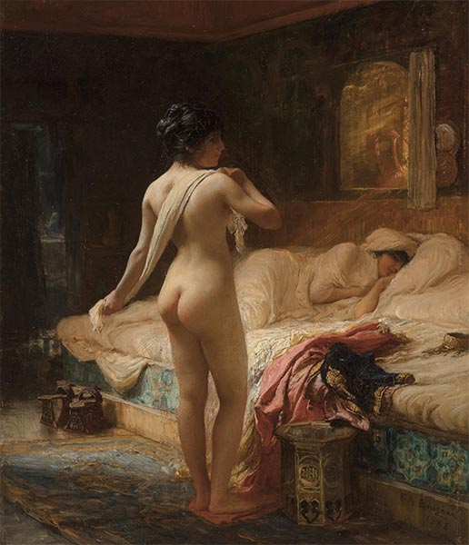 Frederick Arthur Bridgman | After the Bath, Cairo, 1882 | Giclée Canvas Print