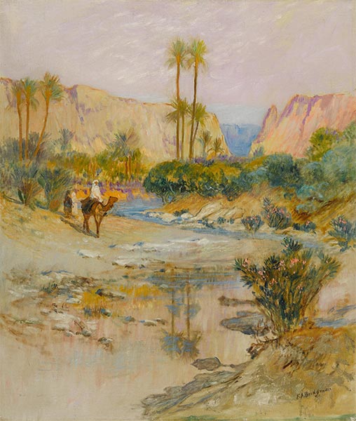 Reisende an der Oase, n.d. | Frederick Arthur Bridgman