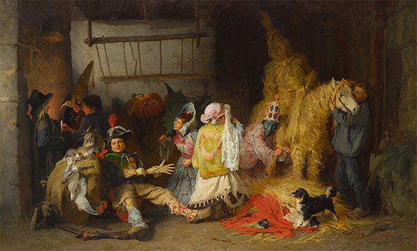 Karneval in der Bretagne, 1869 | Frederick Arthur Bridgman