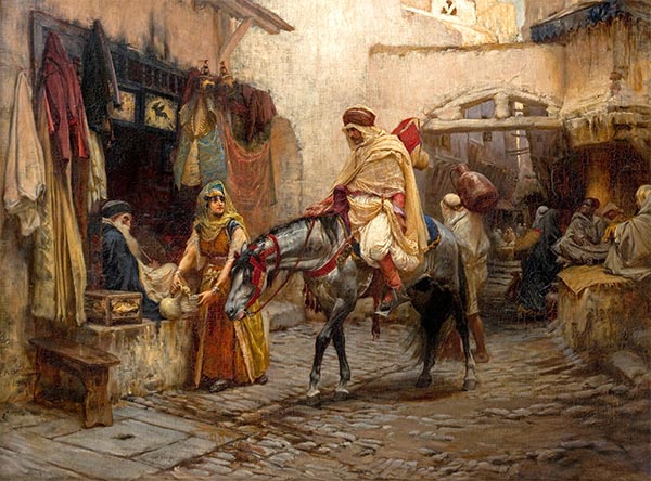 Frederick Arthur Bridgman | A Street in Algeria, 1887 | Giclée Canvas Print