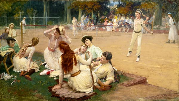 Frederick Arthur Bridgman | Lawn Tennis Club, 1891 | Giclée Canvas Print