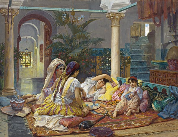 Frederick Arthur Bridgman | In the Harem, 1894 | Giclée Canvas Print