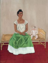 Self-Portrait with Bed, 1937 by Frida Kahlo | Canvas Print