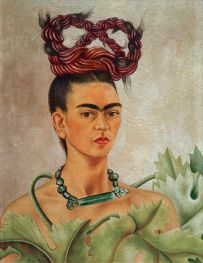 Self-Portrait with Plat, 1941 by Frida Kahlo | Canvas Print