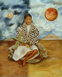 Portrait of Lucha Maria, A Girl from Tehuacan, 1942 by Frida Kahlo | Canvas Print