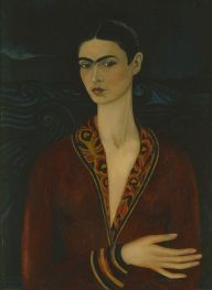 Self-Portrait Wearing a Velvet Dress, 1926 by Frida Kahlo | Canvas Print