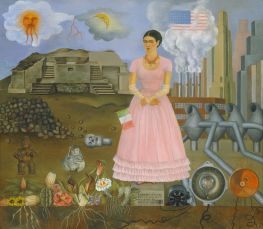 Self-Portrait on the Borderline Between Mexico ..., 1932 by Frida Kahlo | Canvas Print