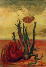 Untitled (heart, cactus and foetus), 1950 by Frida Kahlo | Canvas Print