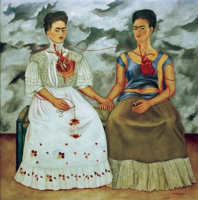Die zwei Fridas, 1939 | Frida Kahlo | Giclée Leinwand-Kunstdruck