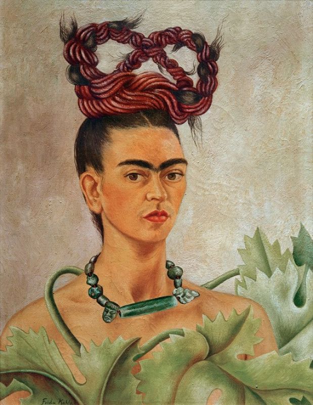 Self-Portrait with Plat, 1941 | Frida Kahlo | Giclée Canvas Print