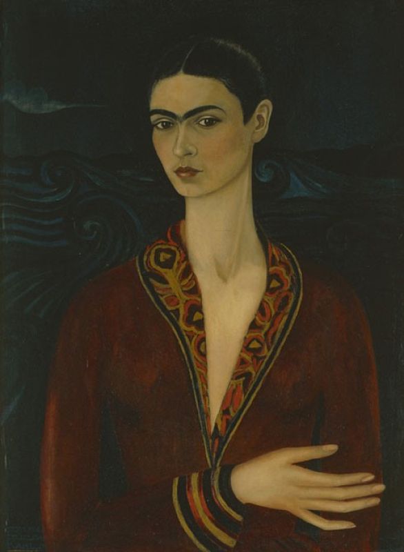 Self-Portrait Wearing a Velvet Dress, 1926 | Frida Kahlo | Giclée Canvas Print