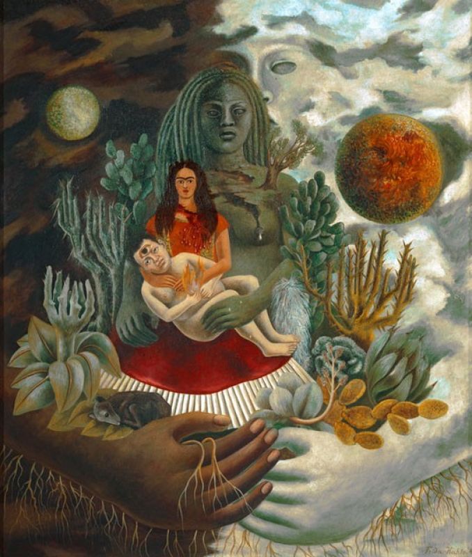Die liebevolle Umarmung des Universums, 1949 | Frida Kahlo | Giclée Leinwand-Kunstdruck