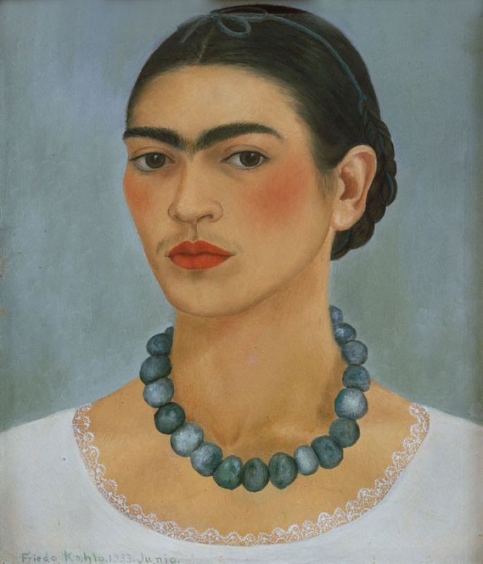 Self-Portrait with necklace, 1933 | Frida Kahlo | Giclée Canvas Print