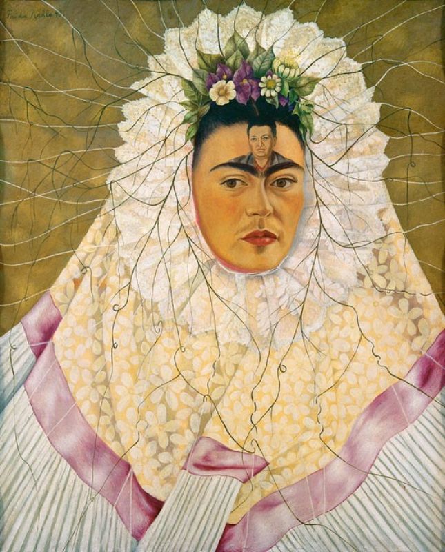 Self-Portrait as Tehuana or Diego in my thoughts, 1943 | Frida Kahlo | Giclée Canvas Print