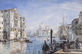 Friedrich Nerly | Venice: Canal Grande, Palazzo Cavallo Franchetti, Santa Maria della Salute and Dogana del Mar | Giclée Canvas Print