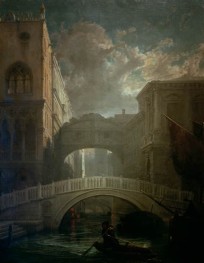 The Bridge of Sighs in Venice by Moonlight, c.1855/60 by Friedrich Nerly | Canvas Print