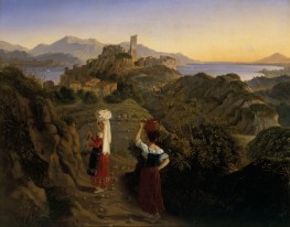 Italian Ideal Landscape, 1829 by Friedrich Nerly | Canvas Print