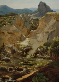 Landscape Below Cervaras in the Aequi Mountains, c.1829/30 by Friedrich Nerly | Canvas Print