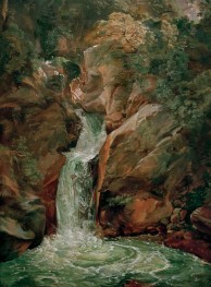 Waterfall near Subiaco, c.1829/30 by Friedrich Nerly | Canvas Print