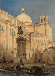Venice. The Equestrian Statue of the Colleoni by ..., 1849 by Friedrich Nerly | Paper Art Print
