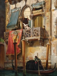 Venice, Palazzo Contarini, House of Desdemona on ..., 1850 by Friedrich Nerly | Canvas Print