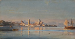 The Island of San Pietro near Venice, 1850 by Friedrich Nerly | Canvas Print