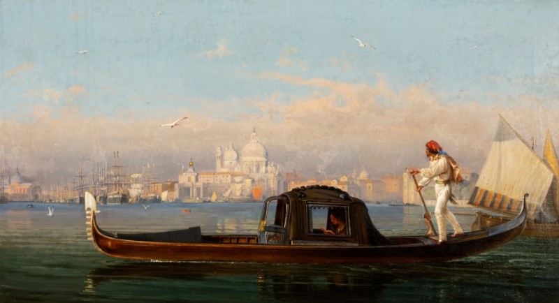 View of Venice with Gondola, n.d. | Friedrich Nerly | Giclée Canvas Print