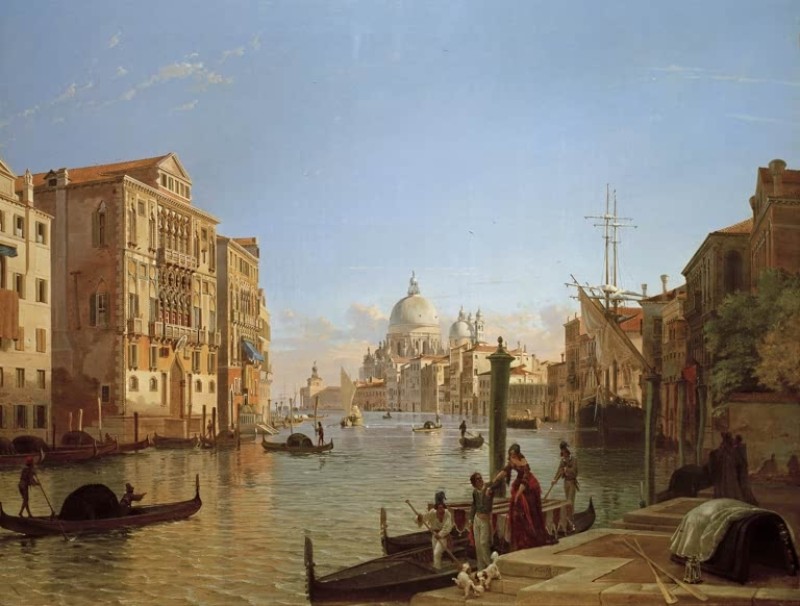 Grand Canal with Palazzo Cavallo-Franchetti, c.1838/39 | Friedrich Nerly | Giclée Canvas Print
