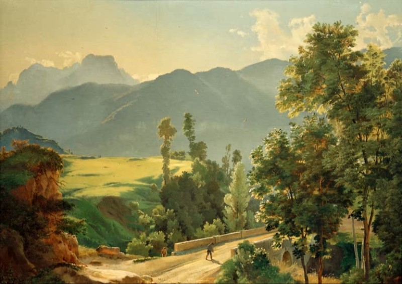 In the Italian Alps, Valley of Cadore, c.1836 | Friedrich Nerly | Giclée Canvas Print