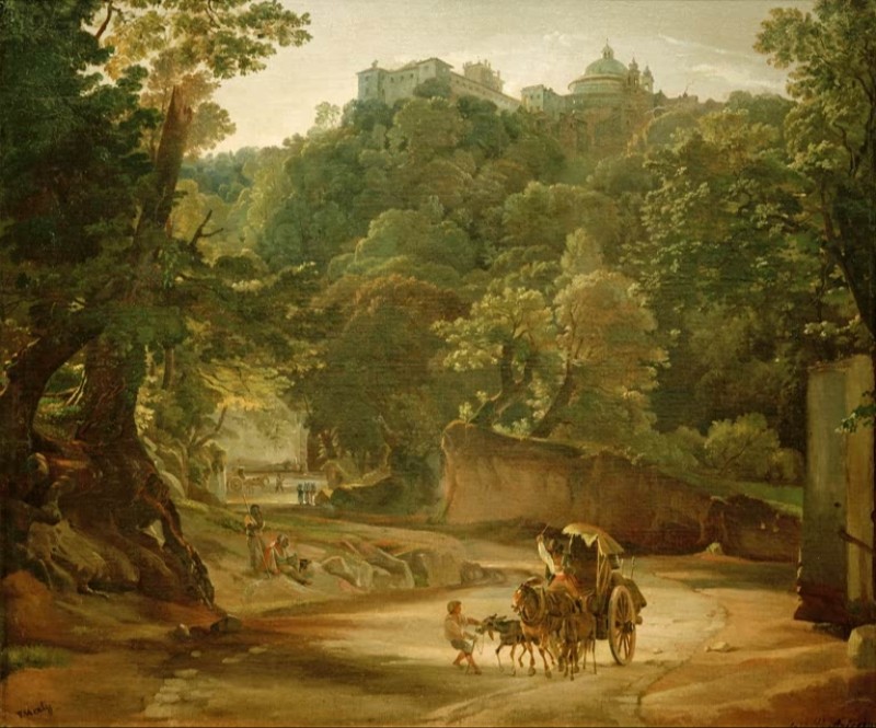 Forest Landscape at Ariccia (In the Park of Villa Chigi), c.1830/31 | Friedrich Nerly | Giclée Canvas Print