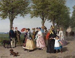 The Ladies' Promenade, n.d. von Fritz Paulsen | Leinwand Kunstdruck