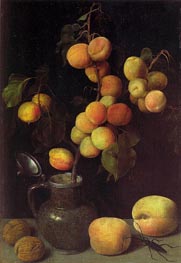 Apricot Branch, c.1630 von Georg Flegel | Leinwand Kunstdruck