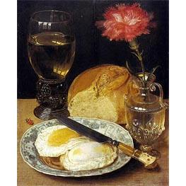 Snack with Fried Eggs - Georg Flegel