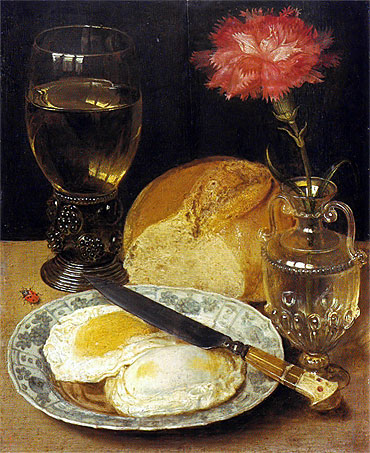 Georg Flegel | Snack with Fried Eggs, c.1630/38 | Giclée Canvas Print