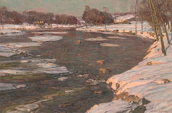 George Gardner Symons | The Winter Sun, c.1909 | Giclée Canvas Print