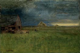 Die einsame Farm, Nantucket, 1892 von George Inness | Leinwand Kunstdruck