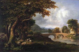 Landscape, 1848 von George Inness | Leinwand Kunstdruck